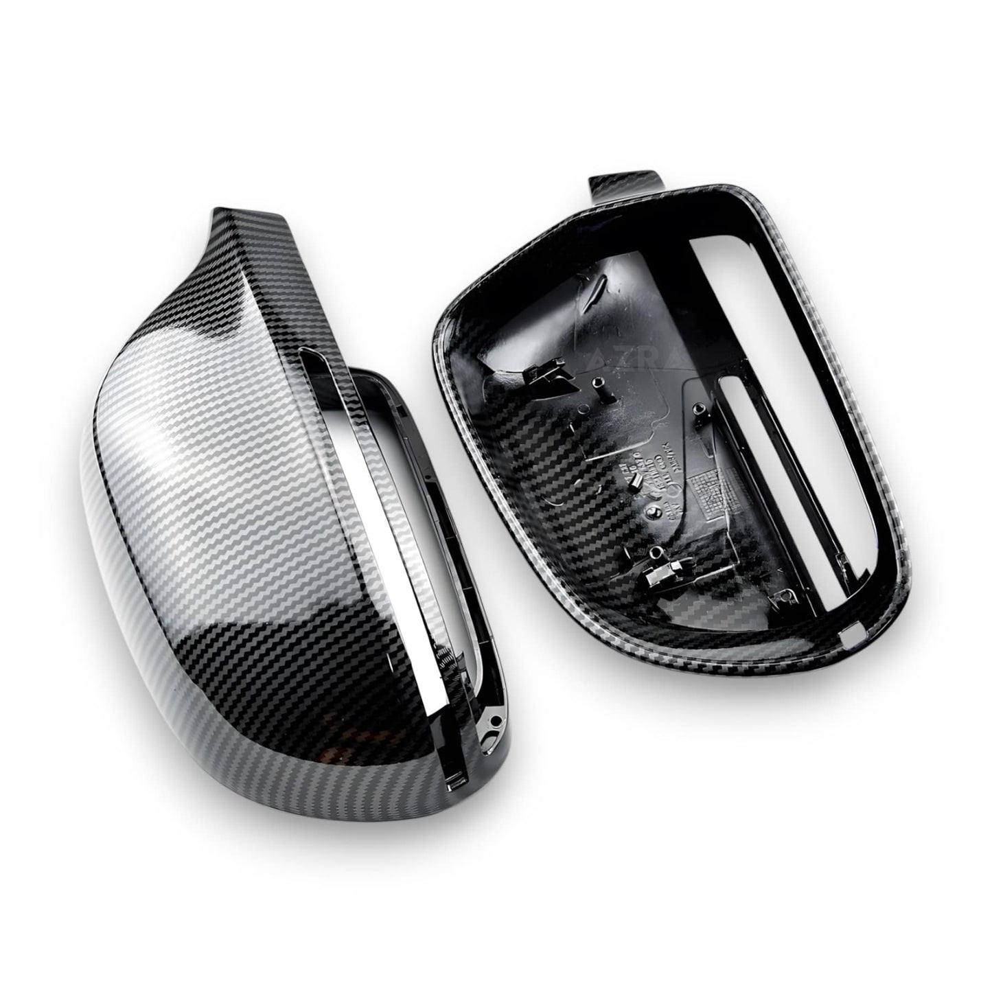 AZRA Audi A4/S4/A5/S5/A6/S6/A8/S8/Q3/SQ3 | B8 / B8.5 | Gloss Black / Carbon Print Mirror Caps