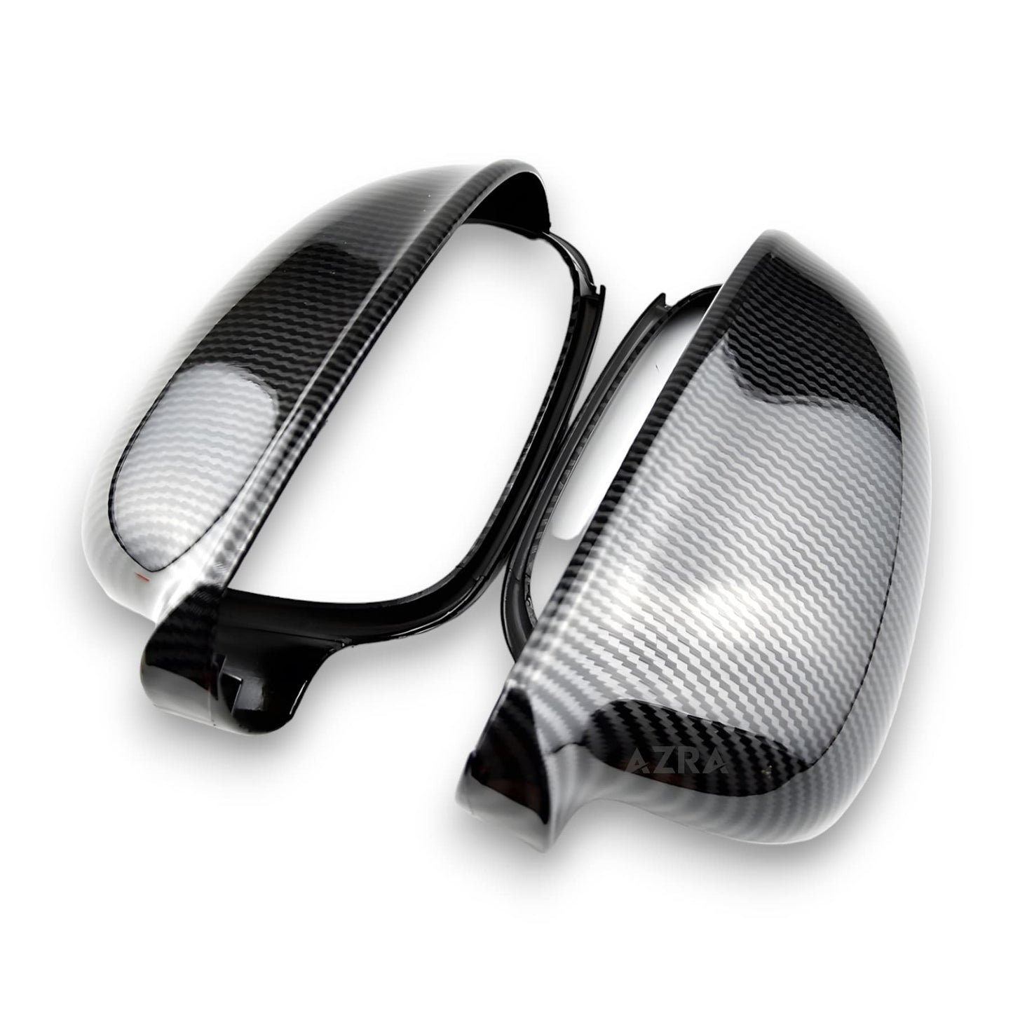 AZRA Volkswagen Golf Mk5 / Jetta / Passat | Gloss Black / Carbon Print Mirror Caps